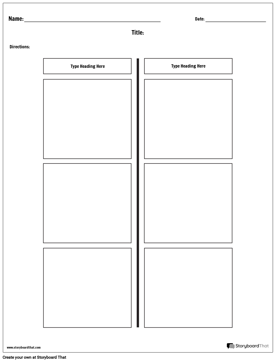 Two Column Chart Printable Two Column Chart Printable