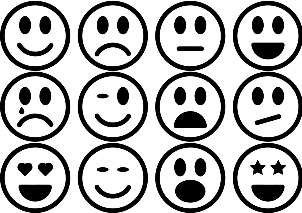 Smiley Face Emotion Mood Chart Coloring Page Free Printable