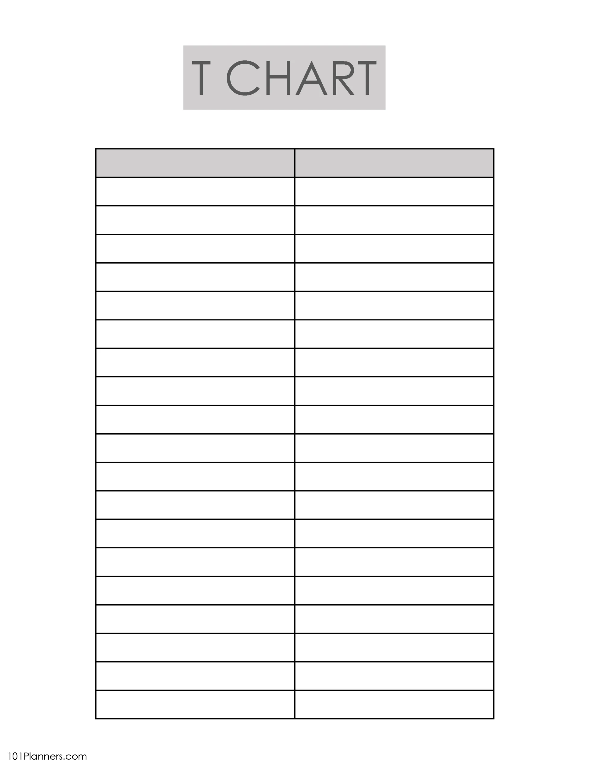 Printable Blank Chart+ Printable Blank Chart+