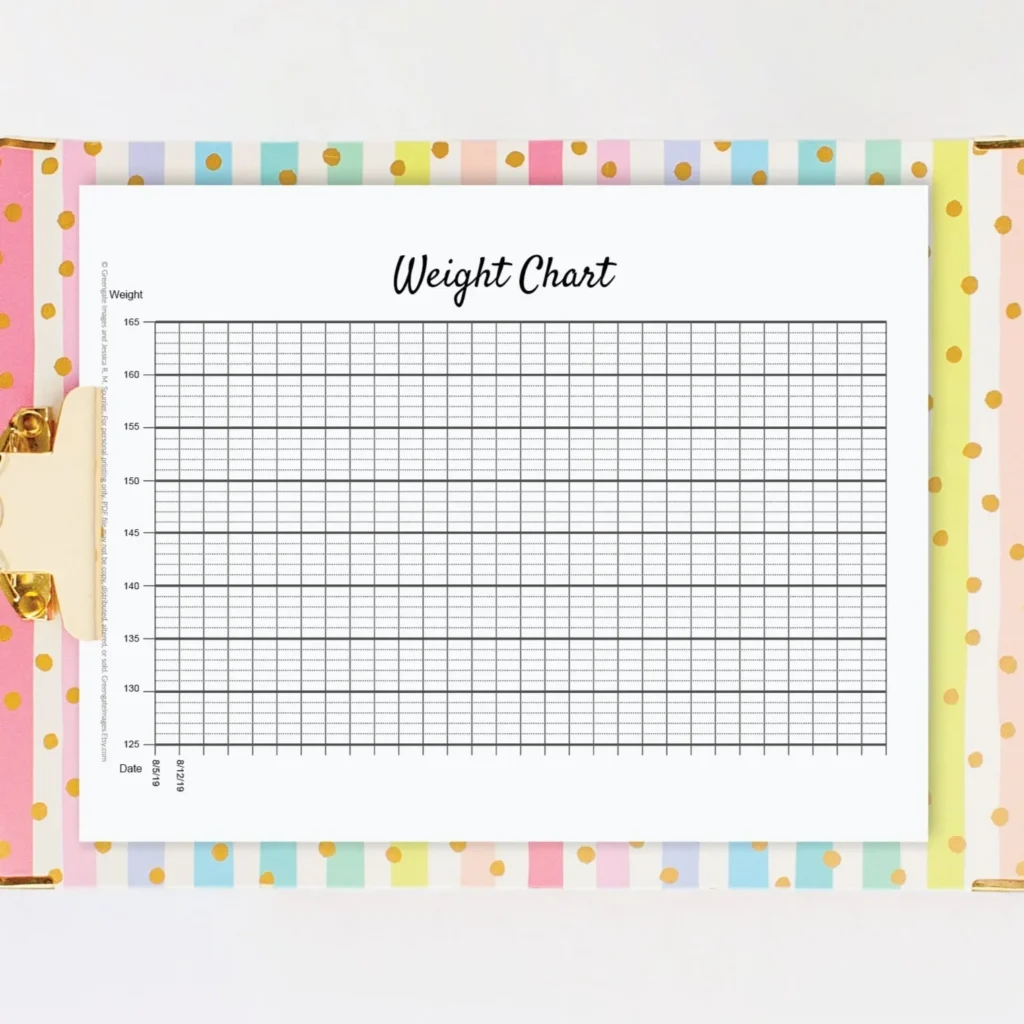 Tracking Chart Weight Loss And Other Data Greengate Images