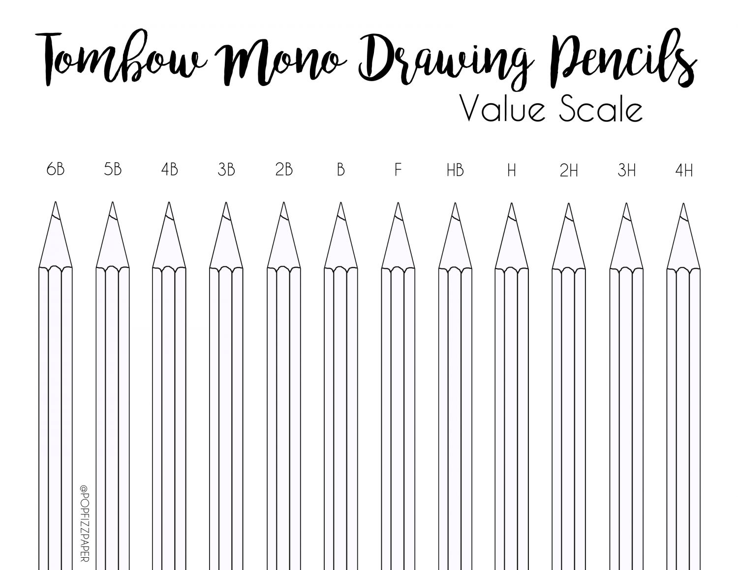 Printable Value Chart For Drawing Pencil