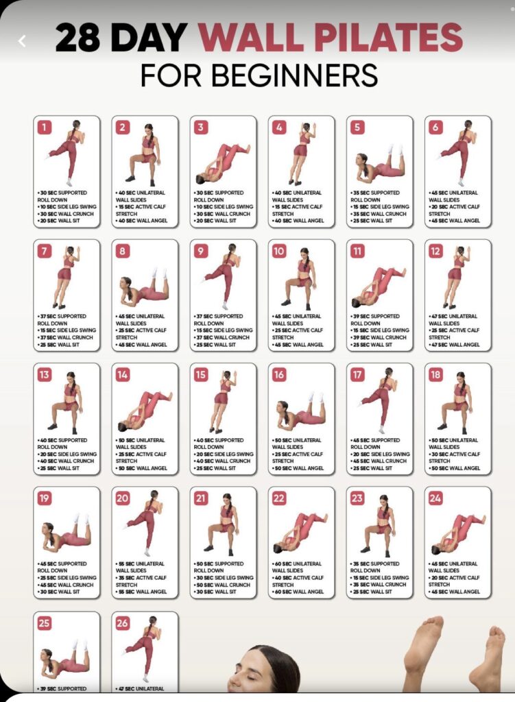 Wall Pilates Chart Free Printable