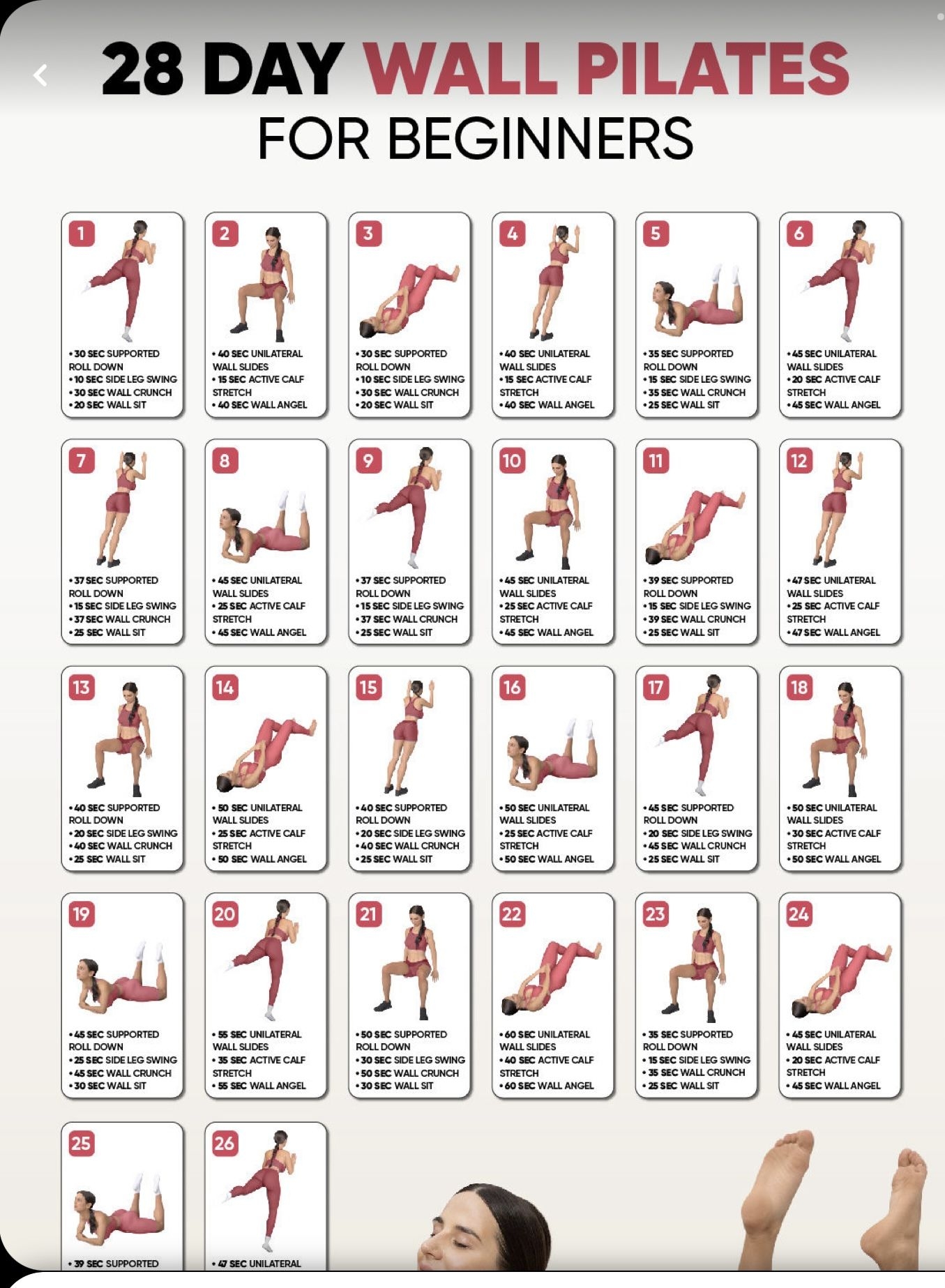 Printable Wall Pilates Chart -Pinterest Printable Wall Pilates Chart -Pinterest
